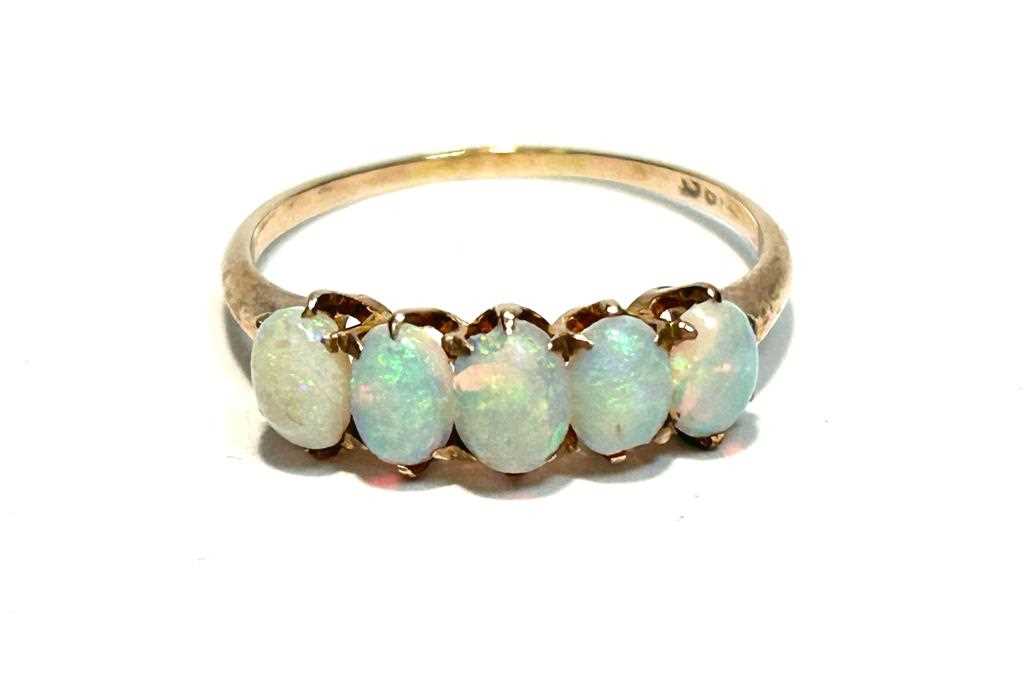 Five stone opal ring