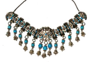 Turquoise coloured stone necklace