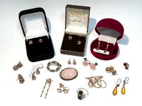 A selection of gold and other earrings