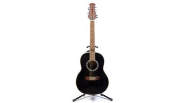 Stagg A1012-BK twelve string electro-acoustic guitar
