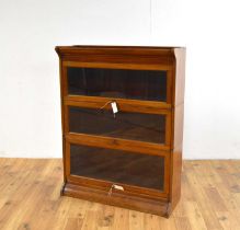 An early 20th Century Globe Wernicke style three sectional bookcase