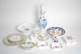 A collection of Meissen and other decorative ceramic wares