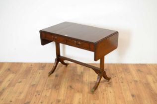 A Regency style mahogany sofa table