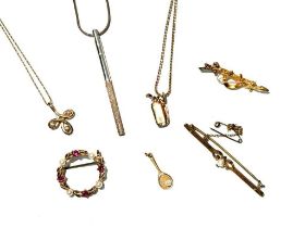 A selection of gold jewellery