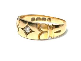 A late Victorian diamond and 18ct yellow gold ring