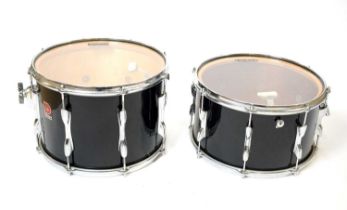 Two toms with die-cast alloy hoops