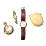A selection of wristwatches; and a pocket watch