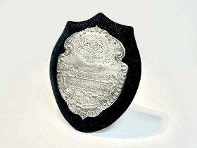 A silver mounted presentation shield
