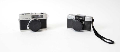 Olympus and Konica compact cameras