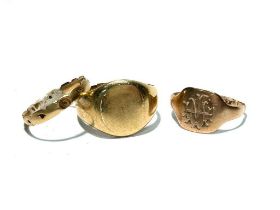 Three gold rings