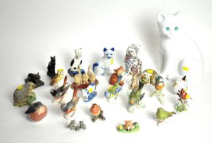 A collection of decorative animal figures