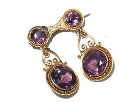 A 19th Century amethyst brooch