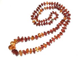 An amber necklace