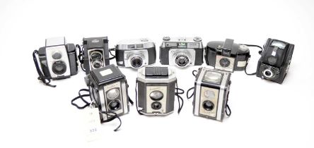 A collection of Kodak and other cameras