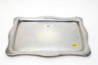 A silver rectangular tray, by J & R Griffin Ltd, Chester