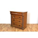 A Victorian mahogany chest of drawers