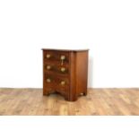 A mahogany chest of drawers of diminutive size