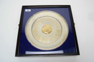 Queen Elizabeth II Coronation 25th Anniversary silver plate