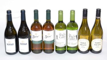 A selection of bottles of South African white wine