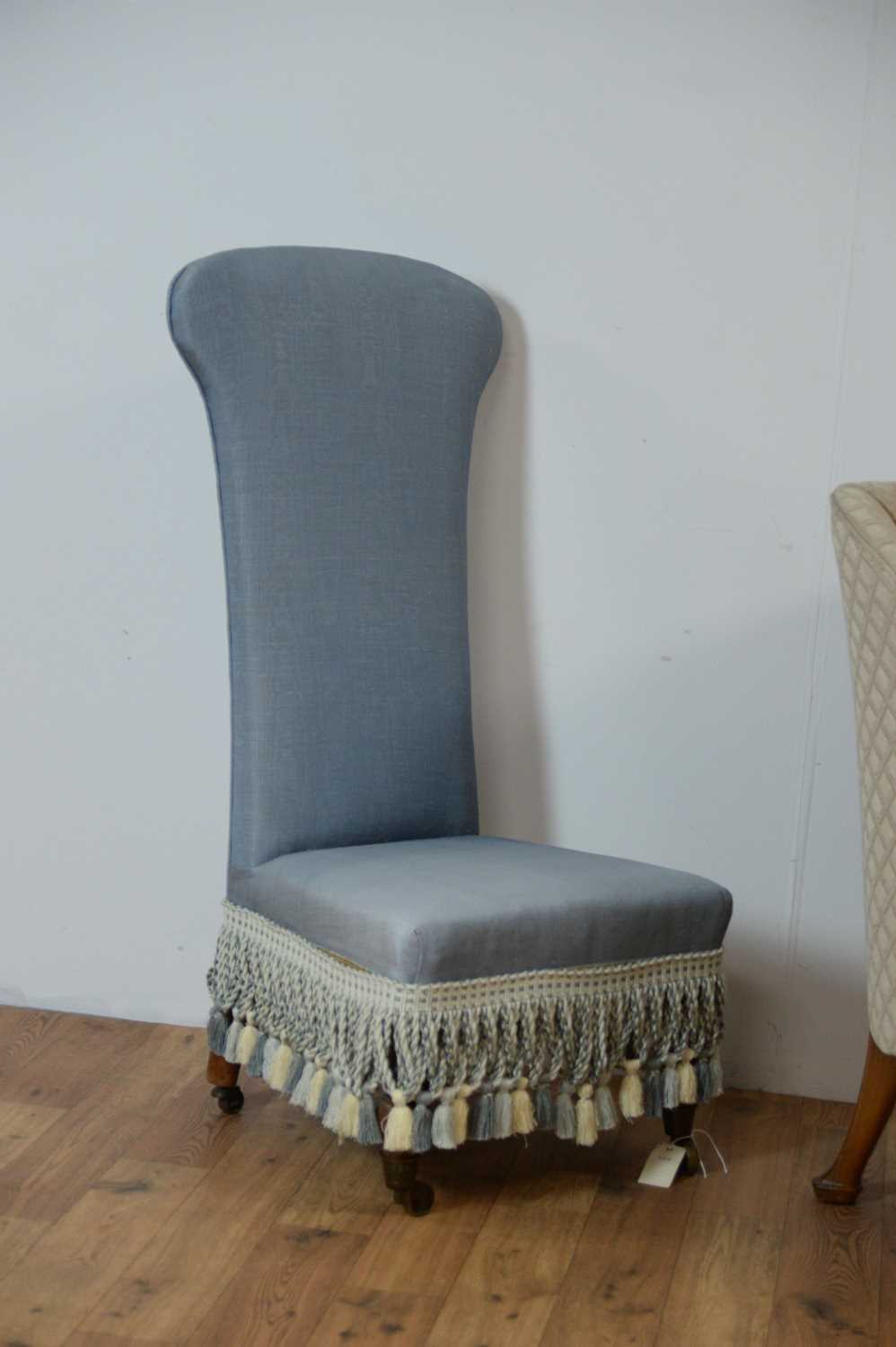 A mid 20th Century tub chair and a prie dieu - Image 6 of 6