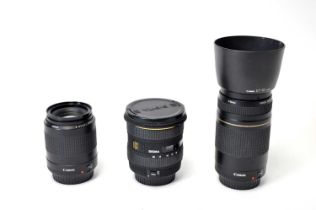 Three Canon lenses