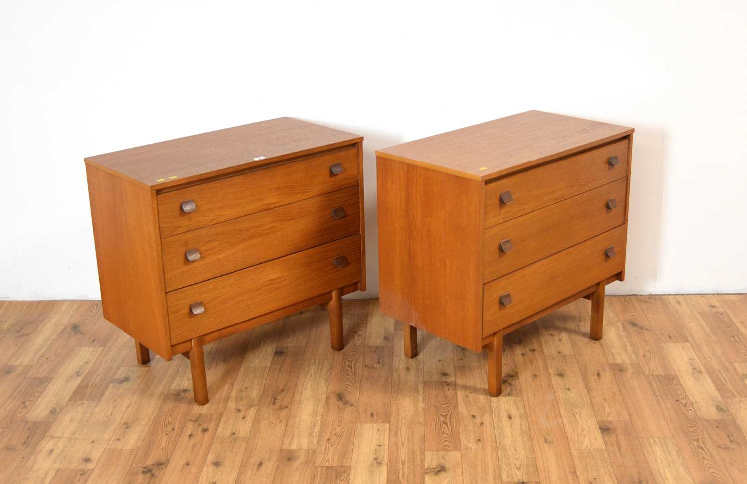 A pair of retro teak chest of drawers - Image 4 of 5