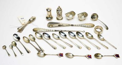 A selection of silver items