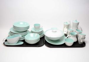 A Poole ‘Ice Green and Seagull Twintone’ tea and dinner service