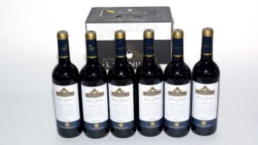 Six bottles of Lagunilla Spanish red wine