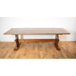 A 20th Century pine refectory style table