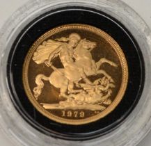 A Queen Elizabeth II gold sovereign, 1979
