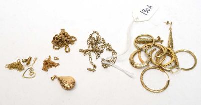 A selection of gold and other jewellery