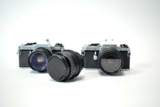 Two Pentax SLR cameras