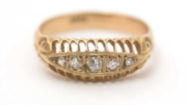 A Victorian five stone diamond ring