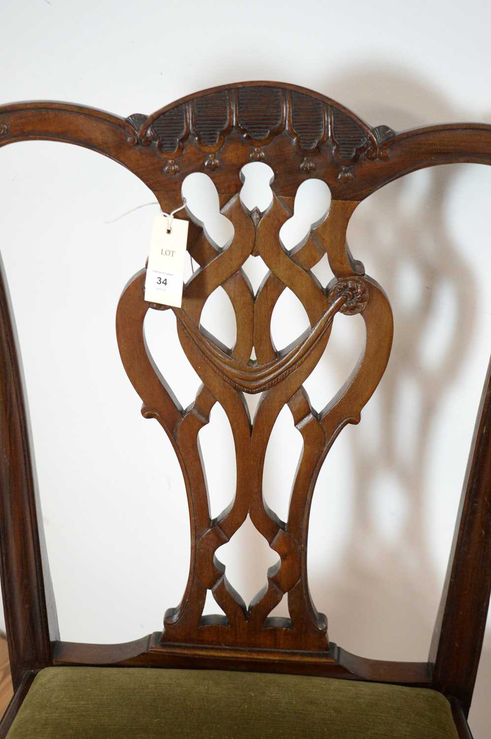 A set of six George III style mahogany dining chairs - Image 5 of 5