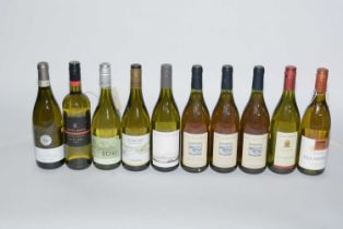 A selection of white wine