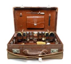 A vintage brown travel case