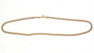 An Italian bi-colour fancy link gold necklace