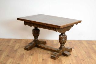 Siesta by N.H Chapman of Newcastle upon Tyne: A 20th Century Jacobean Revival oak dining table