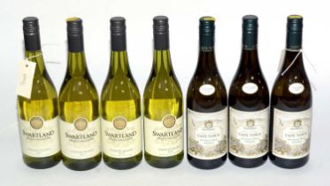 Seven bottles of South African white wine