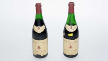 Two bottles of Jaboulet Vercherre French red wine