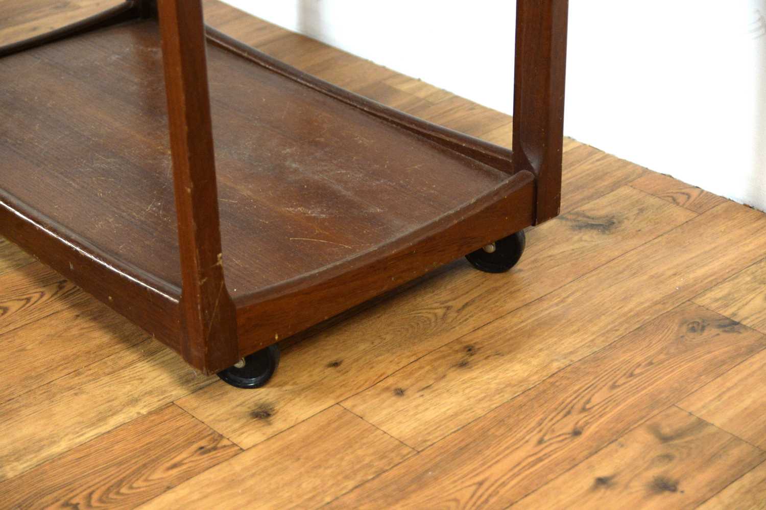 A retro teak trolley together with a tripod side table - Image 10 of 10