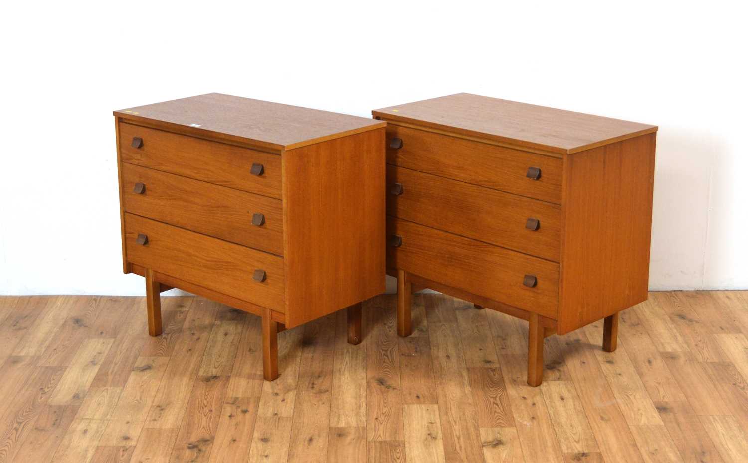 A pair of retro teak chest of drawers - Image 3 of 5