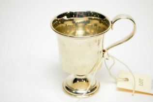 A mid-Century silver Christening cup