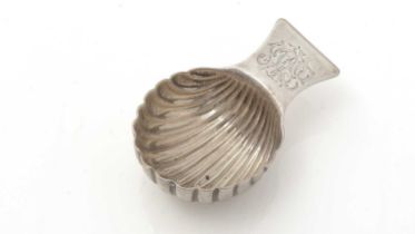 A George III silver caddy spoon