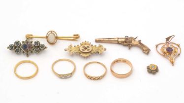 A collection of Victorian gold and other jewellery