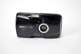 An Olympus mju II all-weather point-and-shoot compact camera