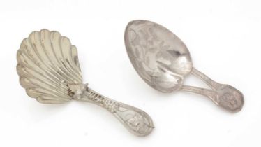 A Victorian silver caddy spoon