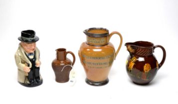 A collection of Victorian and later stoneware jugs