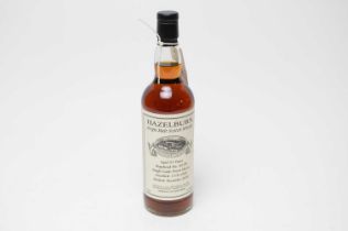 A bottle of Hazelburn 21 year old single malt Scotch whisky